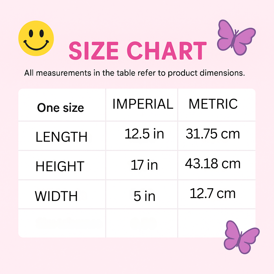 Personalized Colorful Smiley Butterfly Backpack – Cute Kids School Bag with Y2K 90’s Nostalgia Vibes