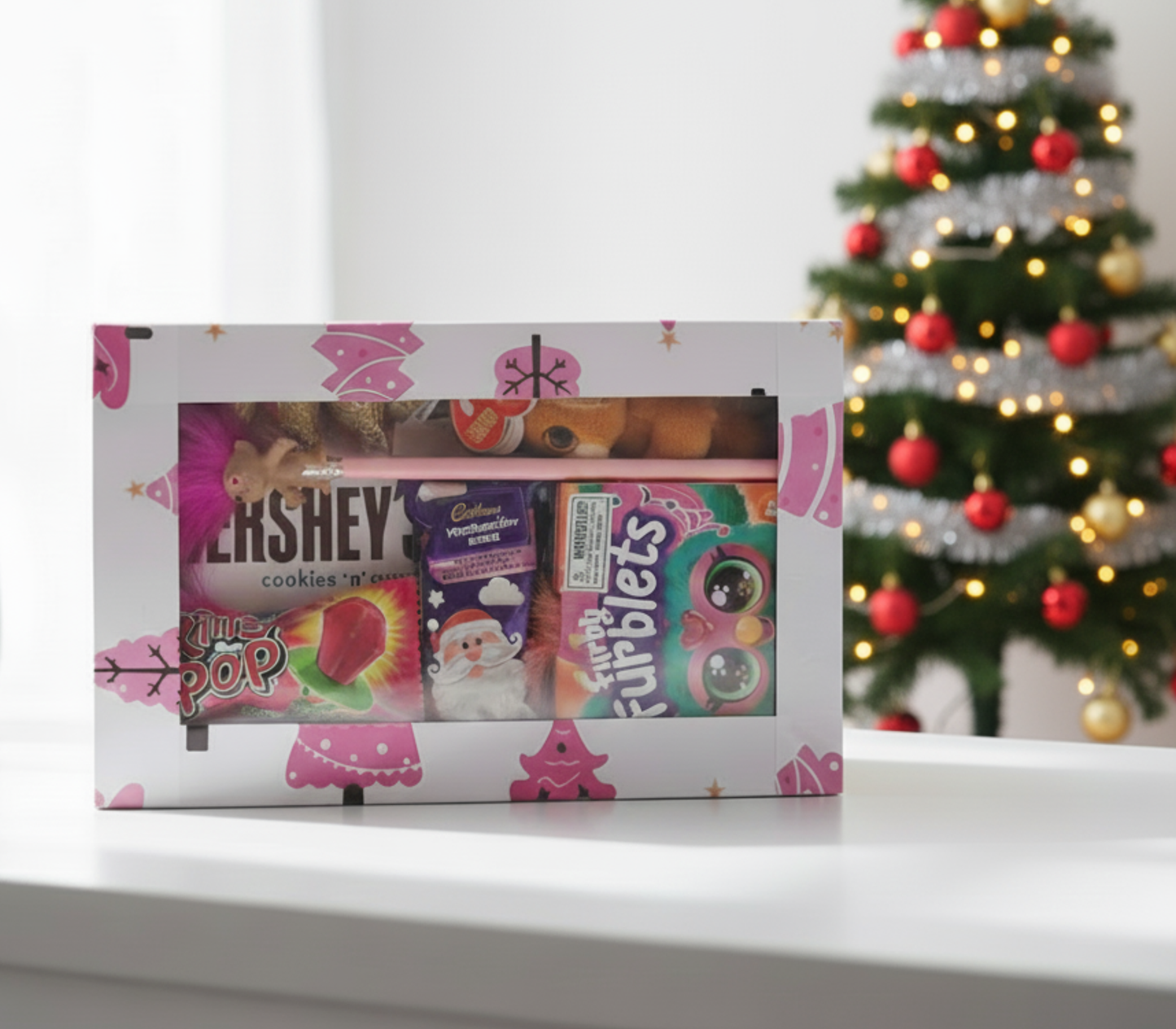 90s Nostalgia Christmas Gift Box with Retro Toys Y2K 2000s Throwback Childhood Memories Tamagotchi